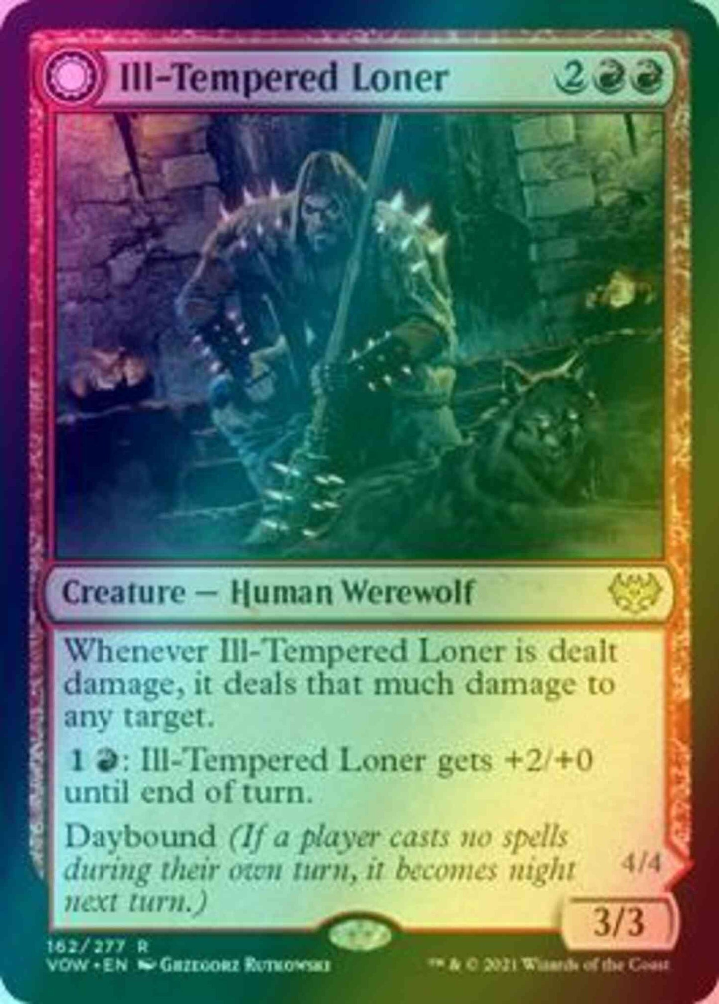 Ill-Tempered Loner // Howlpack Avenger [162] [Innistrad: Crimson Vow] [Foil]