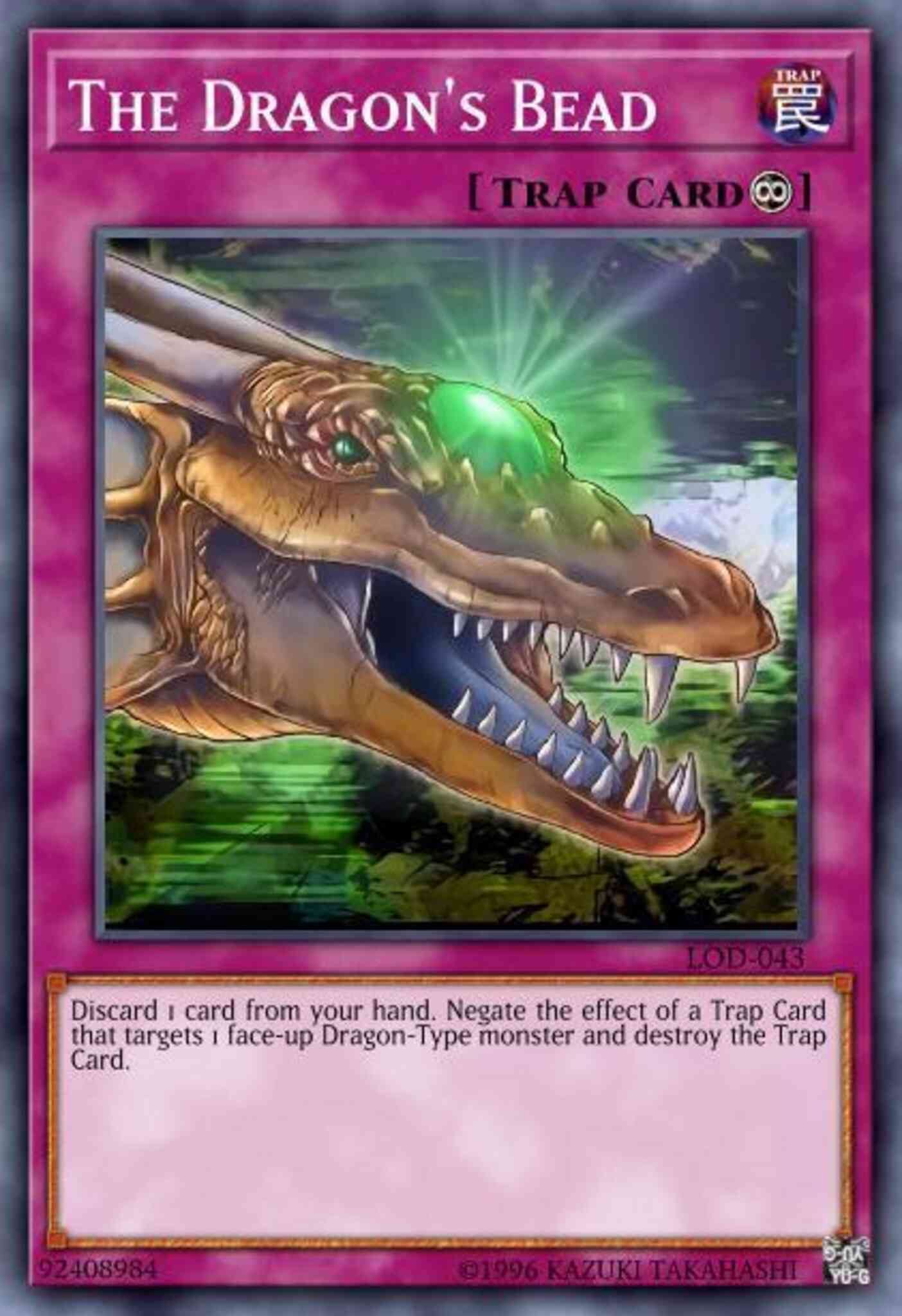 The Dragon's Bead - SD1-EN023 - Common - 1st Edition