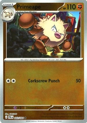 Primeape - 043/084 - Common [me05-043] [Reverse Holo]