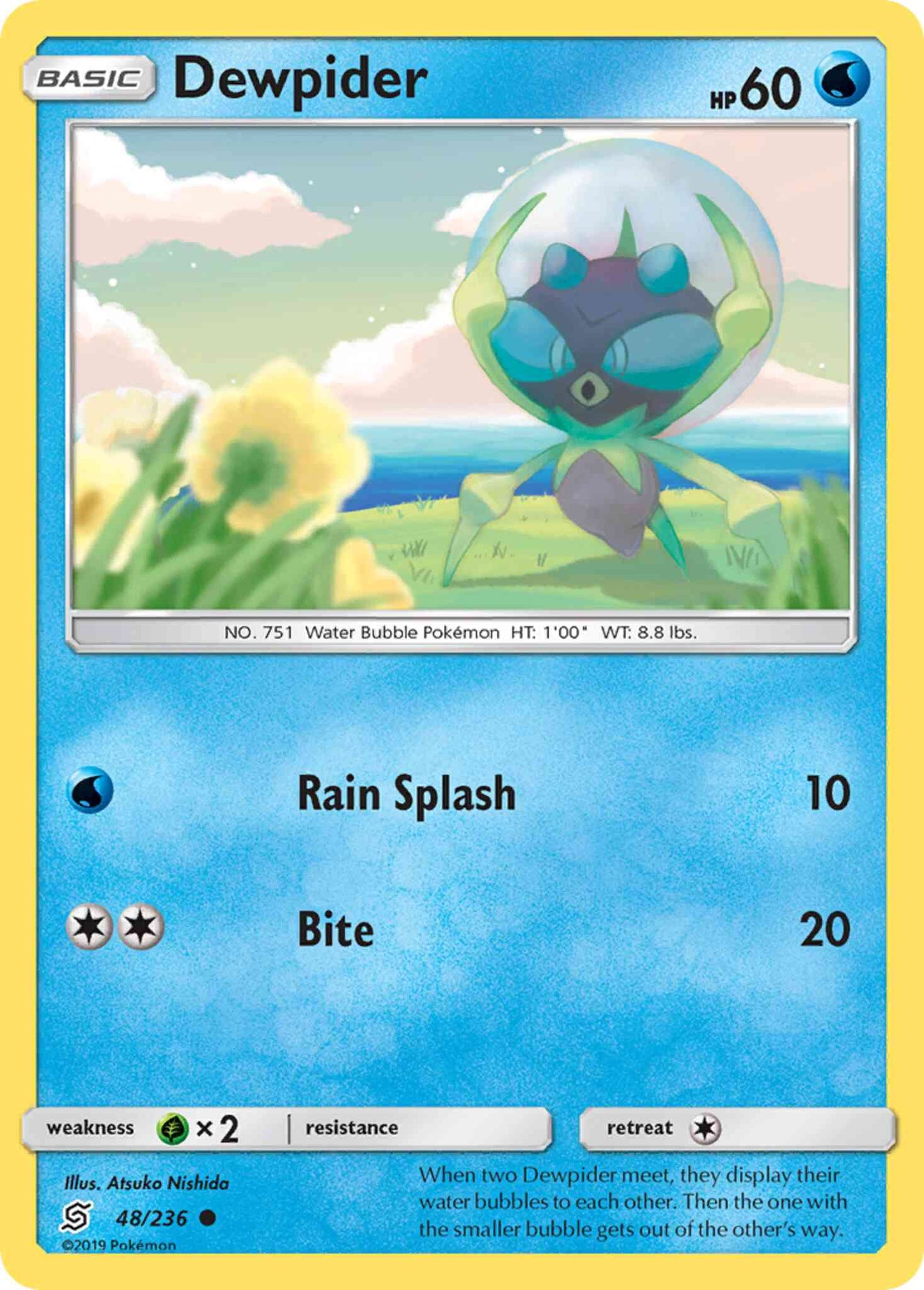 Dewpider - 48/236 - Common [sm11-48] [Reverse Holo]