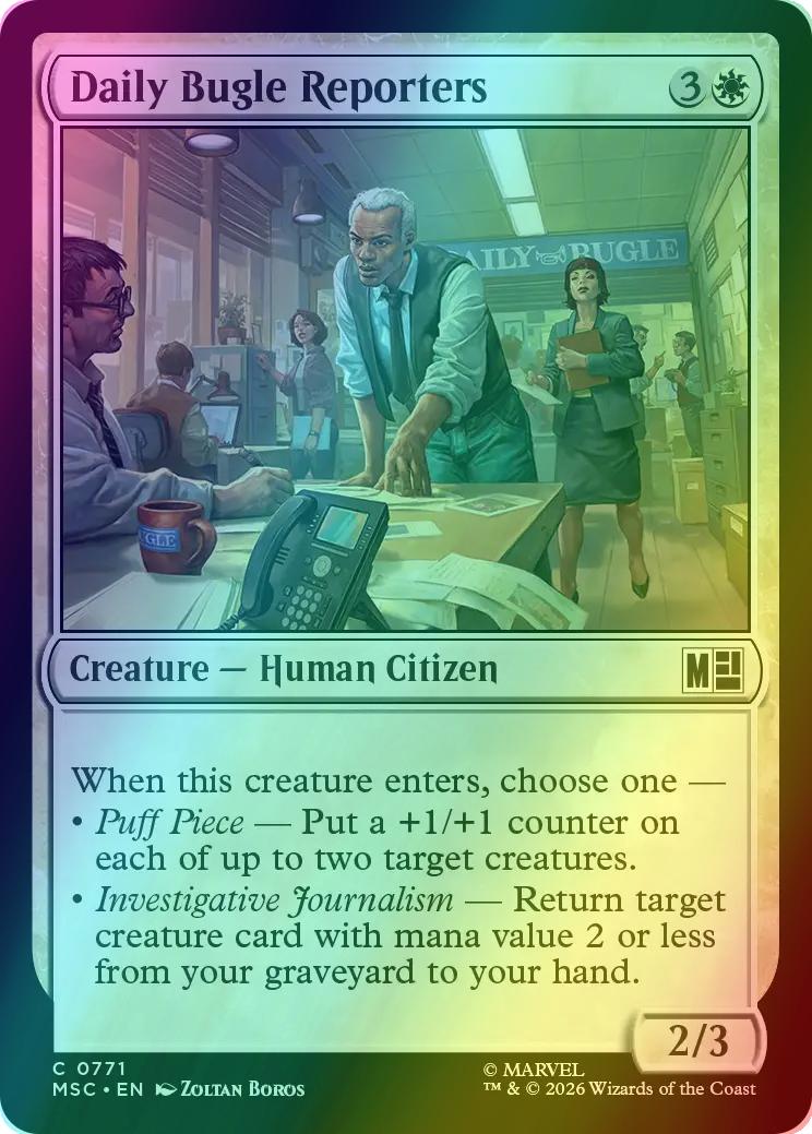 Daily Bugle Reporters [771] [Jumpstart] [Marvel Super Heroes: Commander] [Foil]
