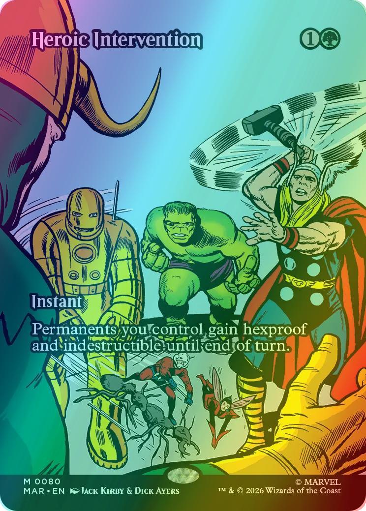 Heroic Intervention [80] [Borderless] [Source Material] [Marvel Universe] [Foil]