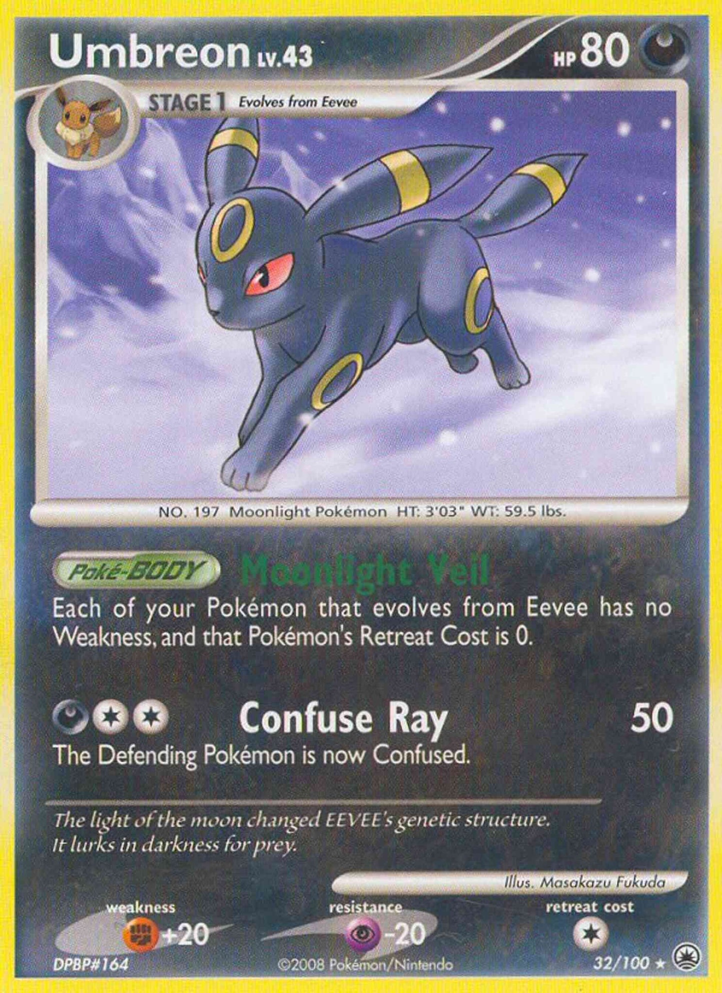 Umbreon - 32/100 - Rare [dp5-32] [Reverse Holo]