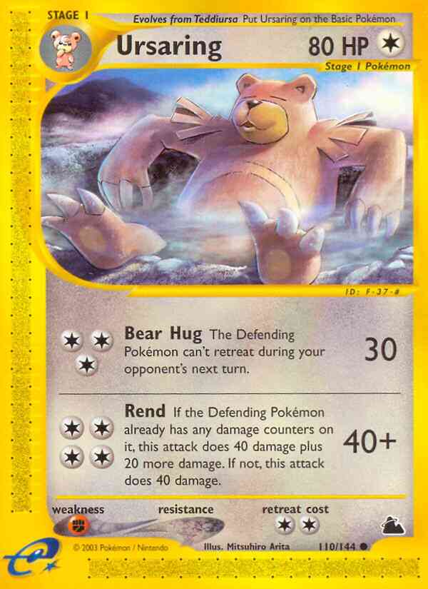 Ursaring - 110/144 - Common [ecard3-110] [Reverse Holo]