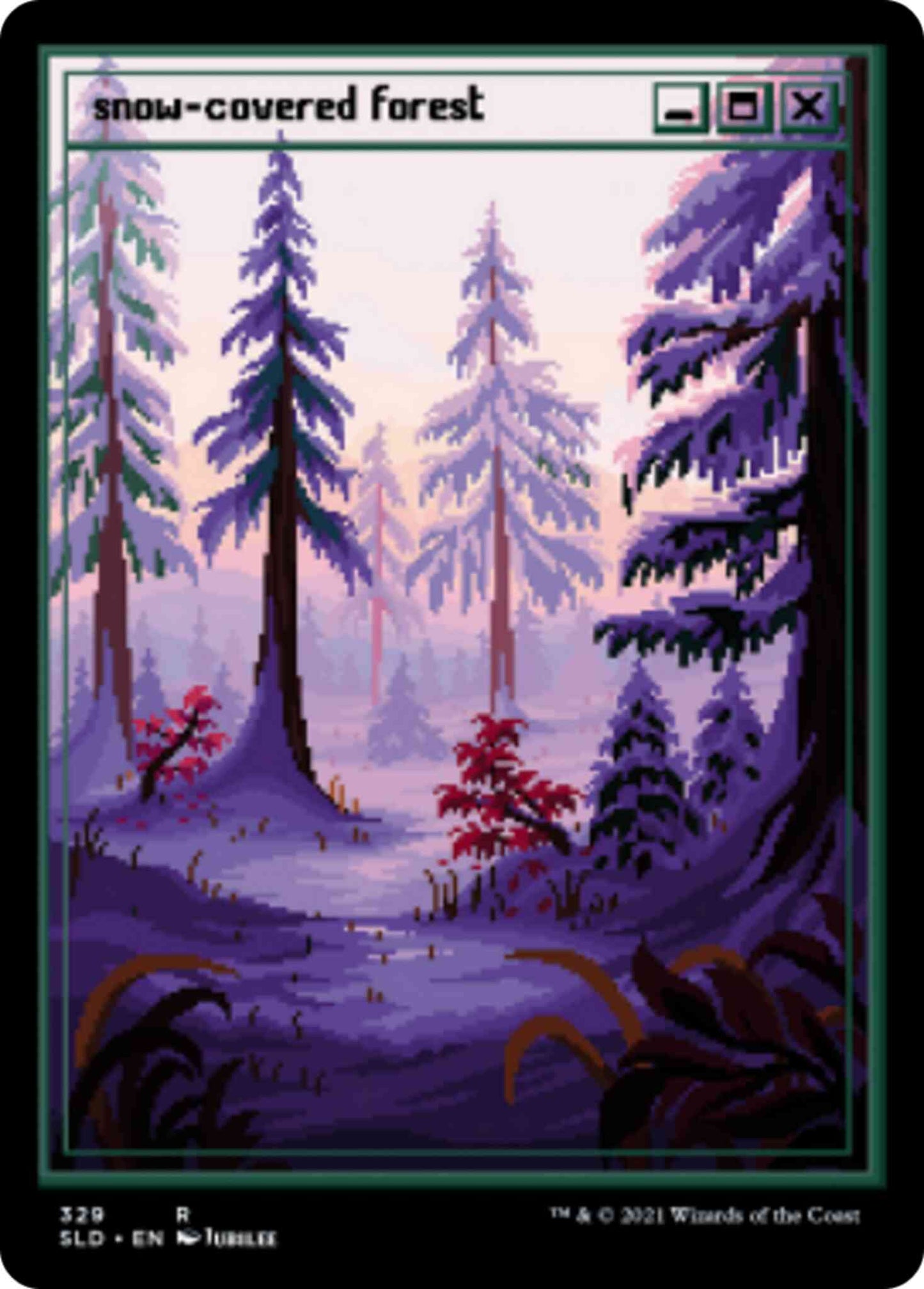 Snow-Covered Forest [0329] [Full Art] [Pixel] [Secret Lair Drop] [Non-Foil]