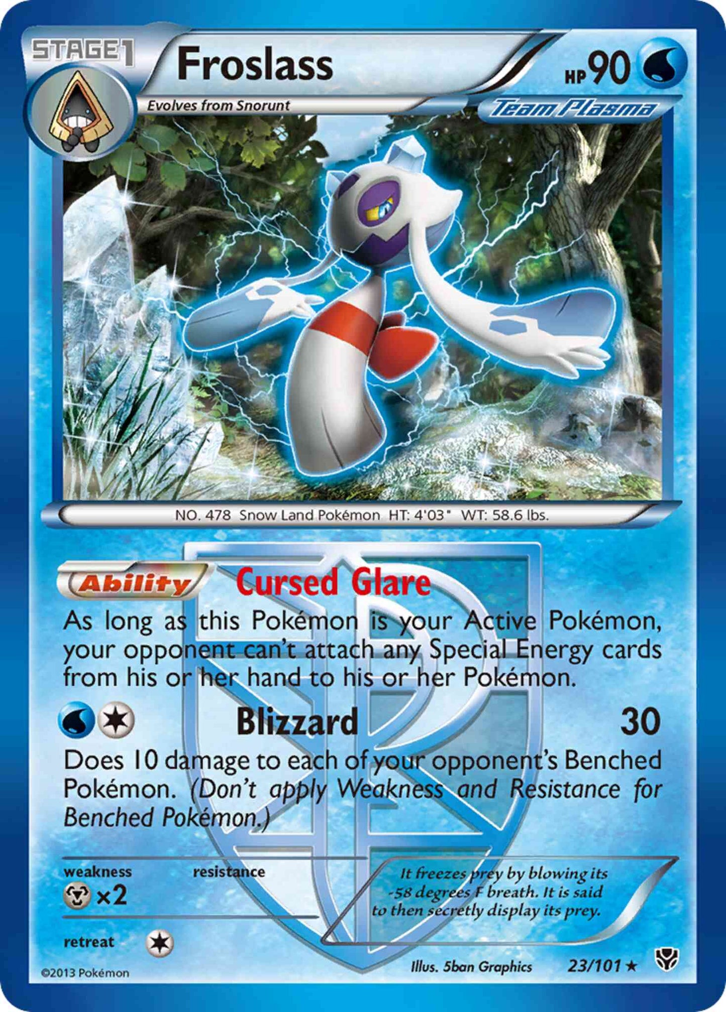 Froslass - 23/101 - Rare [bw10-23] [Reverse Holo]