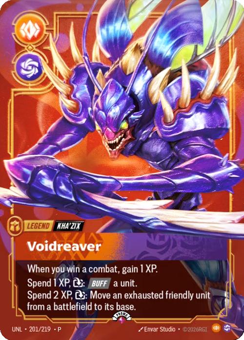 Voidreaver (Kha'Zix) (Metal) (Prize Wall) - 201/219 [Riftbound Organized Play Promotional Cards] [Non-Foil]