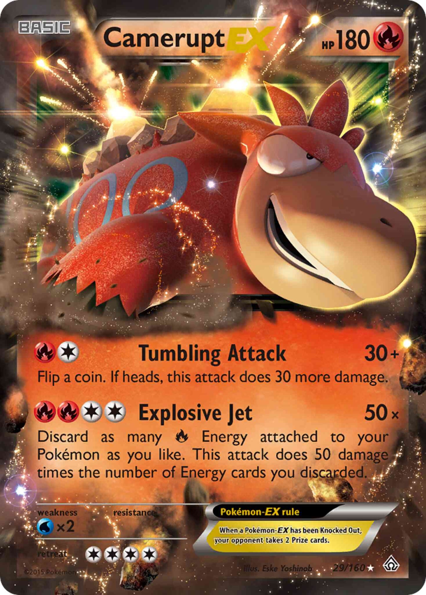 Camerupt-EX - 29/160 - Rare Holo EX [xy5-29] [Ultra]