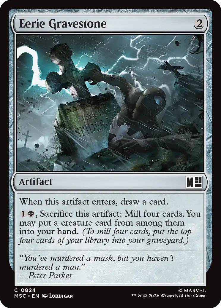 Eerie Gravestone [824] [Jumpstart] [Marvel Super Heroes: Commander] [Non-Foil]