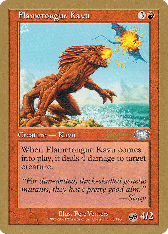 Flametongue Kavu [shh60sb] [Sim Han How] [Sideboard] [World Championship Decks 2002] [Non-Foil]