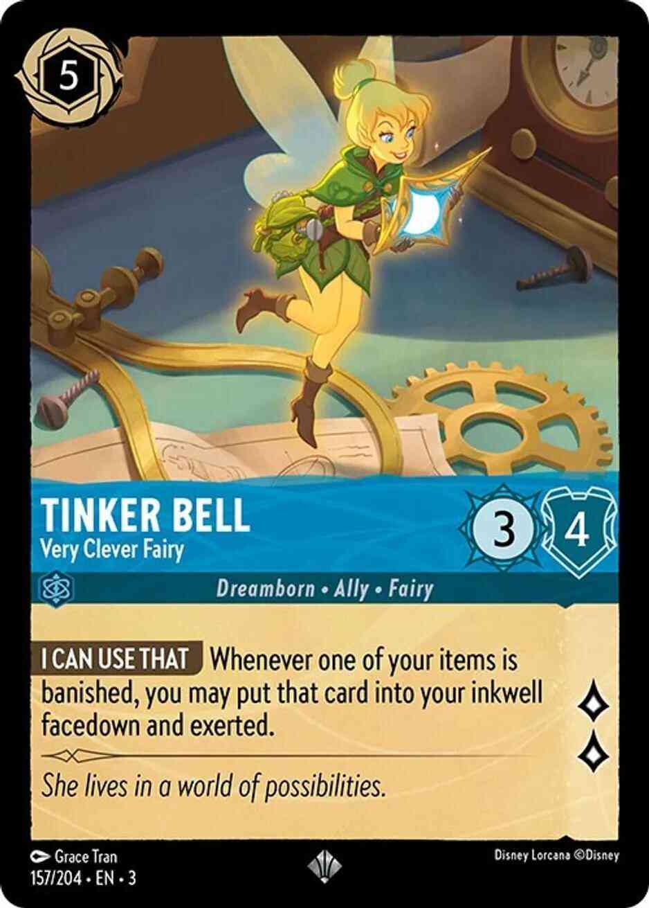 Tinker Bell - Very Clever Fairy - 157/204 [Into the Inklands] [Non-Foil]