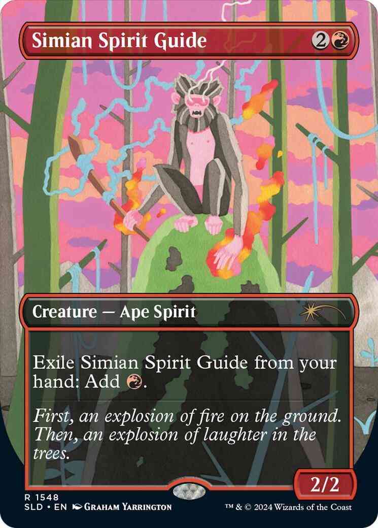 Simian Spirit Guide [1548] [Borderless] [Prismatic Nightmares] [Secret Lair Drop] [Non-Foil]