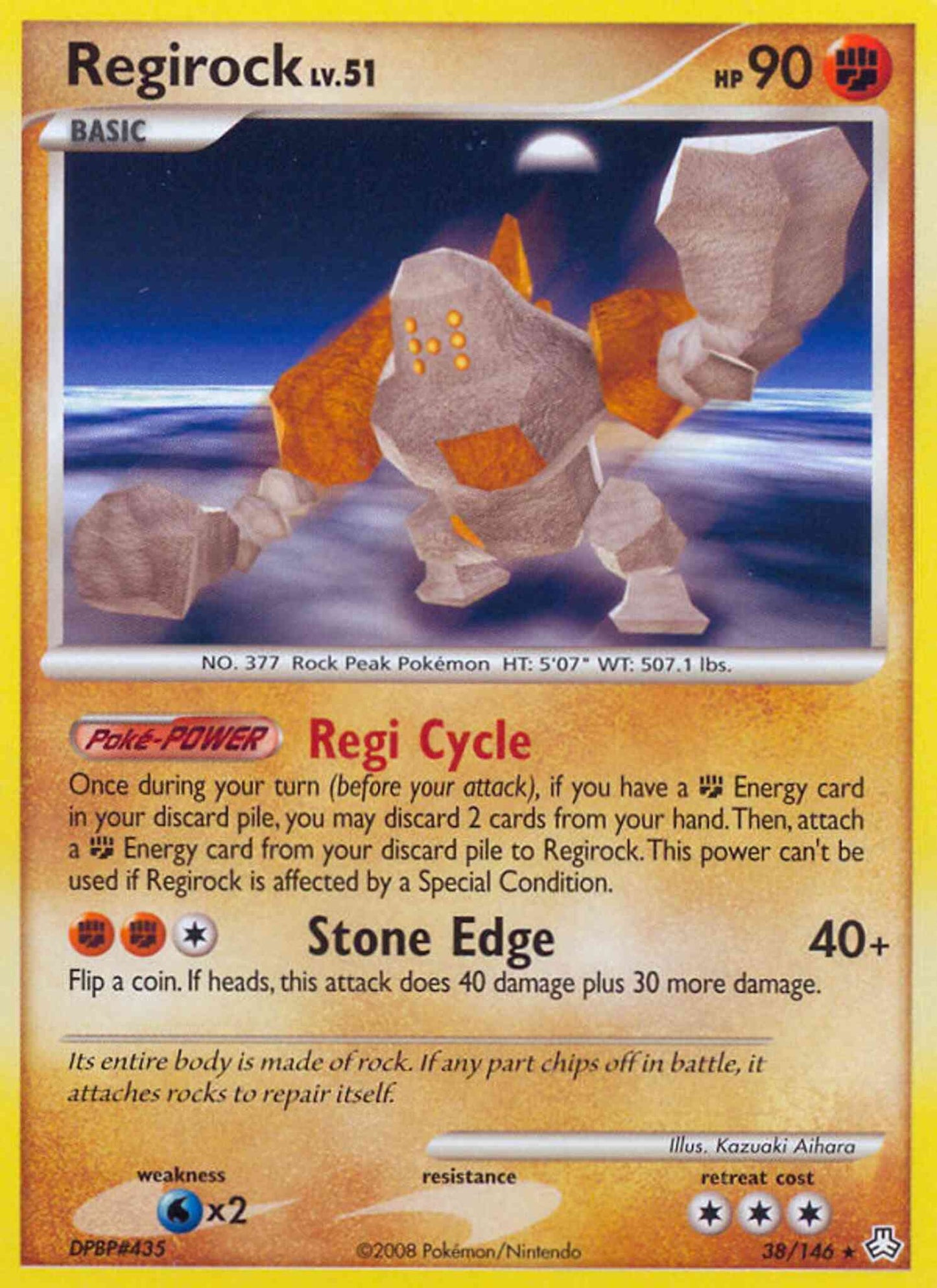 Regirock - 38/146 - Rare [dp6-38] [Reverse Holo]