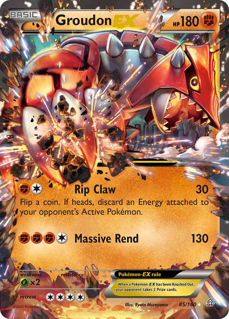 Groudon-EX - 85/160 - Rare Holo EX [xy5-85] [Ultra]