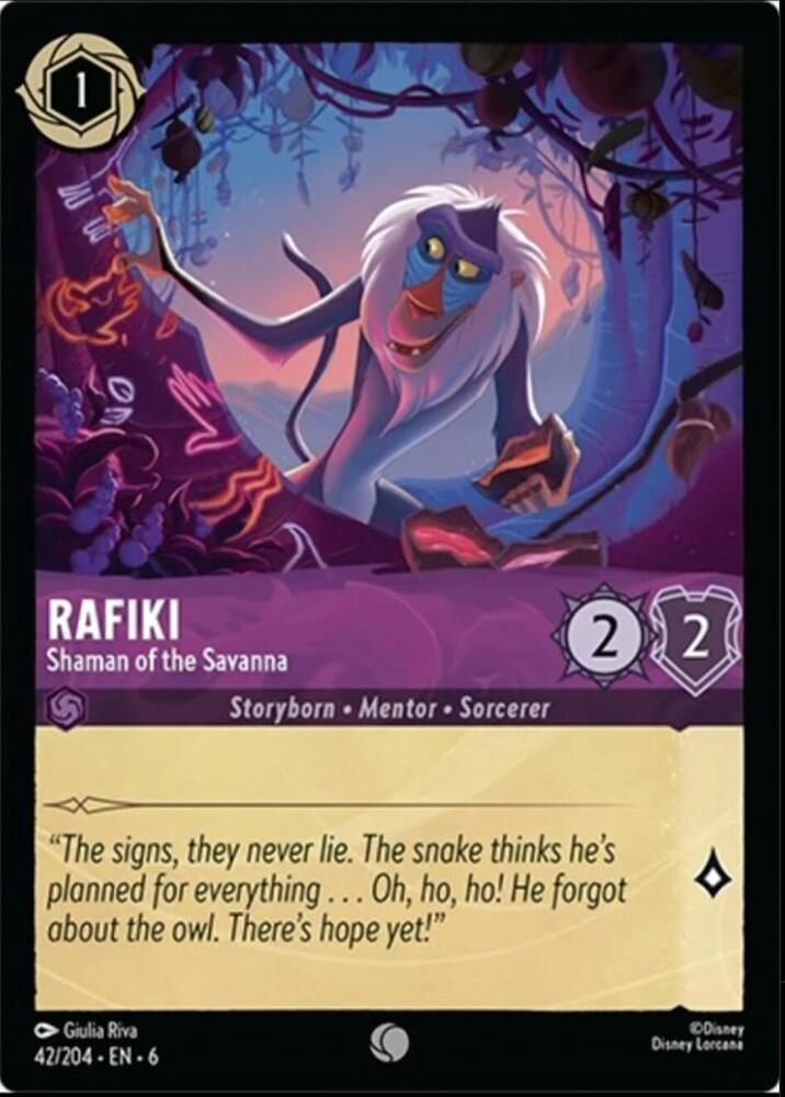 Rafiki - Shaman of the Savanna - 42/204 [Azurite Sea] [Non-Foil]
