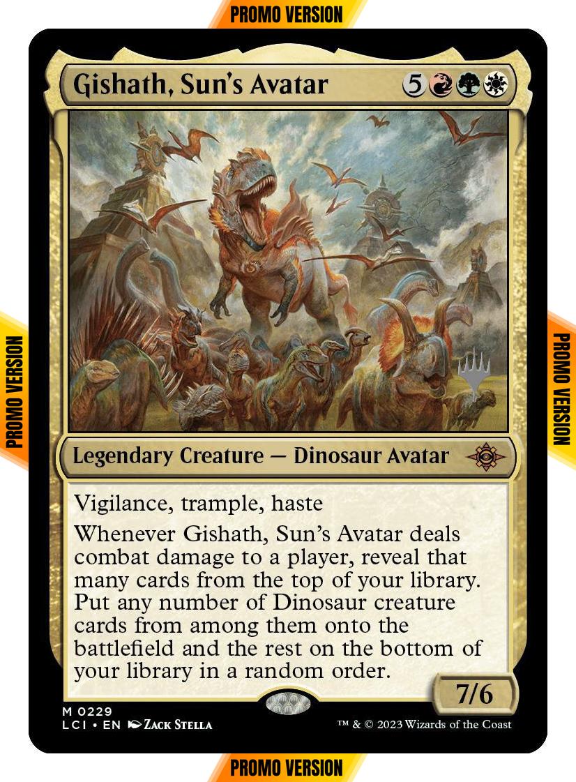 Gishath, Sun's Avatar [229p] [Promo Pack] [The Lost Caverns of Ixalan: Promos] [Non-Foil]