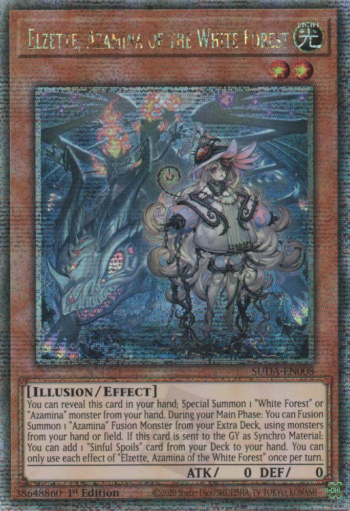 Elzette, Azamina of the White Forest - SUDA-EN008 - Quarter Century Secret Rare - 1st Edition