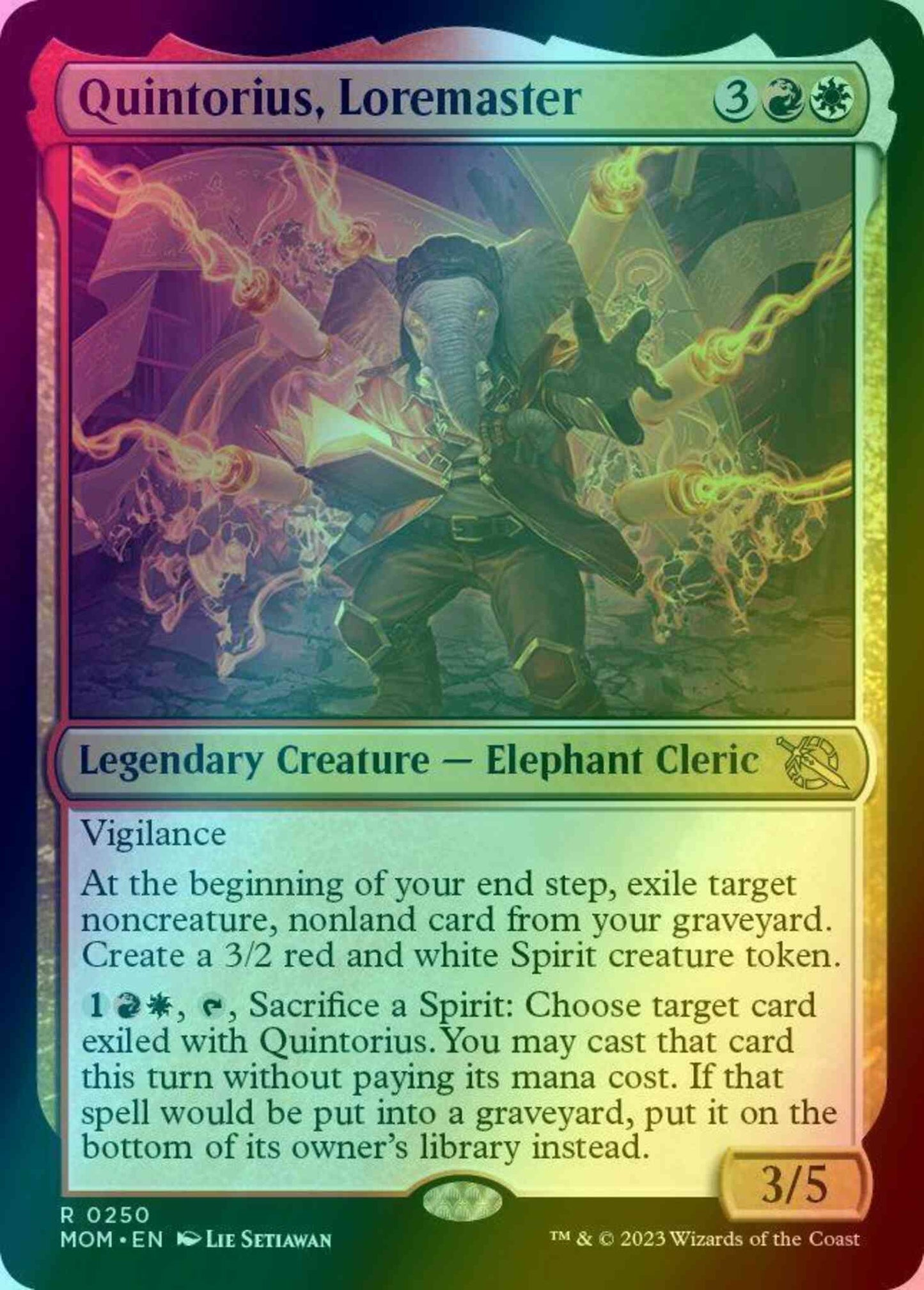 Quintorius, Loremaster [250] [March of the Machine] [Foil]