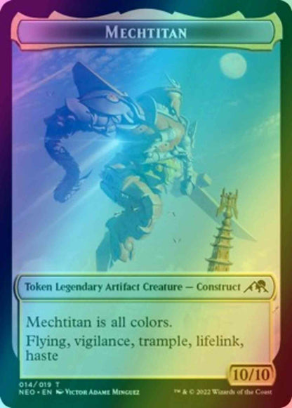 Mechtitan Token (14) // Spirit Token (02) [Kamigawa: Neon Dynasty: Tokens] [Foil]