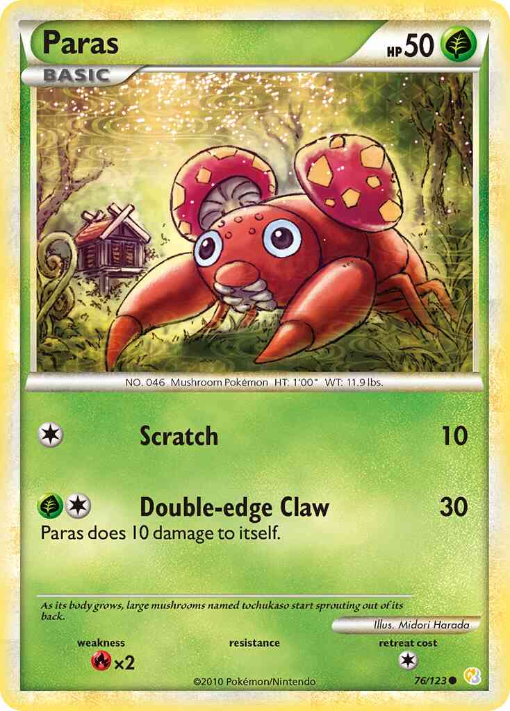 Paras - 76/123 - Common [hgss1-76] [Reverse Holo]