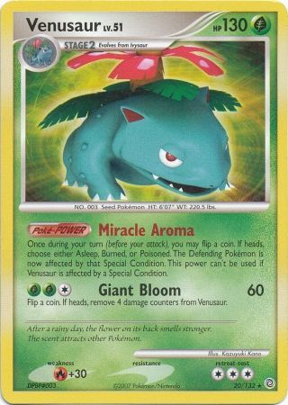 Venusaur - Theme Deck - 20/132 - Rare Holo [dp3-20] [Non-Holo]