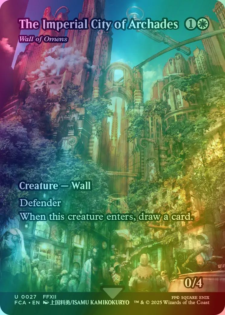 The Imperial City of Archades - Wall of Omens [27] [Borderless] [FINAL FANTASY: Through the Ages] [Foil]