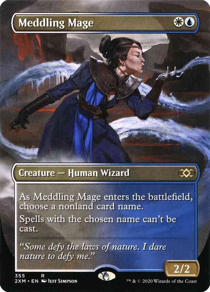 Meddling Mage [355] [Borderless] [Double Masters] [Non-Foil]