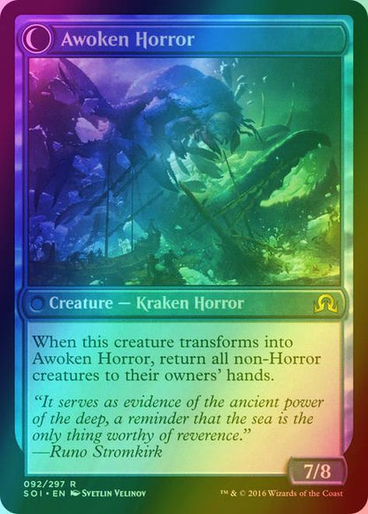 Thing in the Ice // Awoken Horror [92s] [Shadows over Innistrad Promos] [Foil]