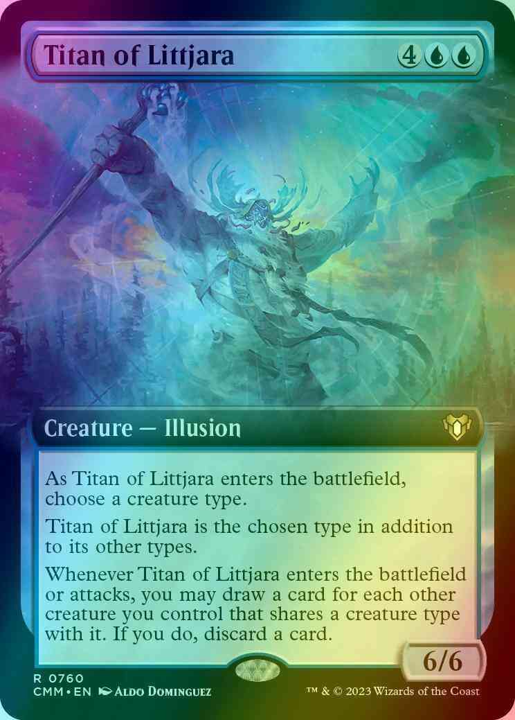 Titan of Littjara [760] [Extended Art] [Commander Masters] [Foil]