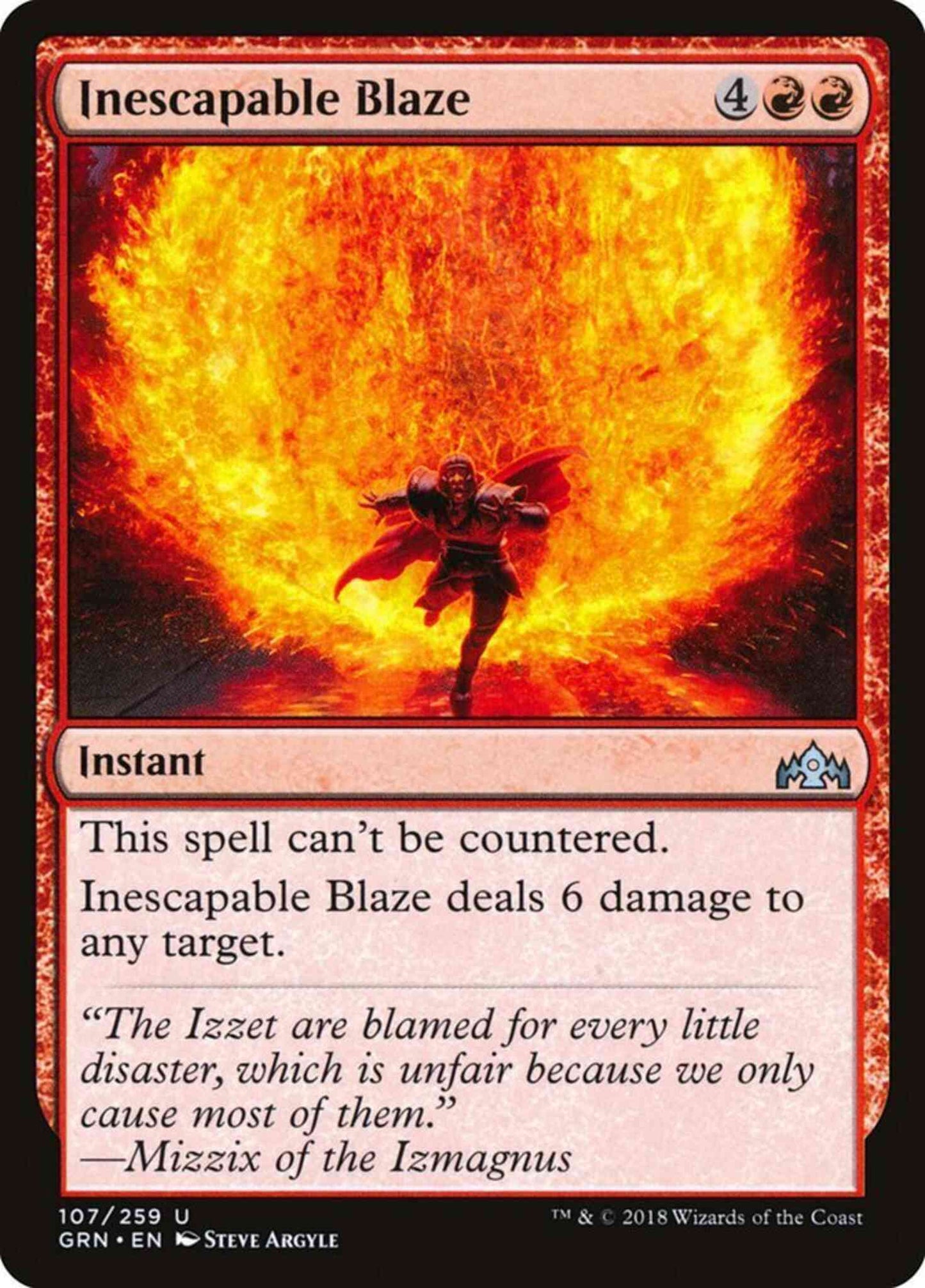 Inescapable Blaze [107] [Guilds of Ravnica] [Non-Foil]