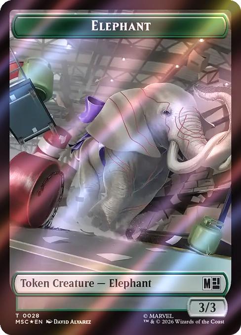 Elephant Token (28) // Rhino Token (29) [Marvel Super Heroes: Commander: Tokens] [Surge Foil]