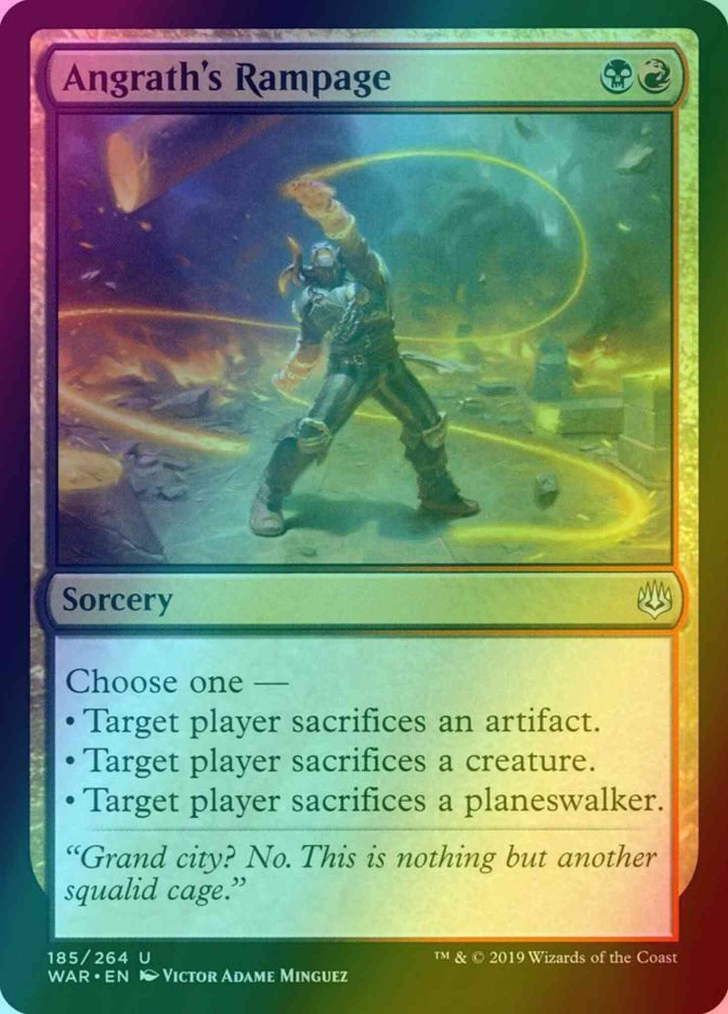 Angrath's Rampage [185] [War of the Spark] [Foil]