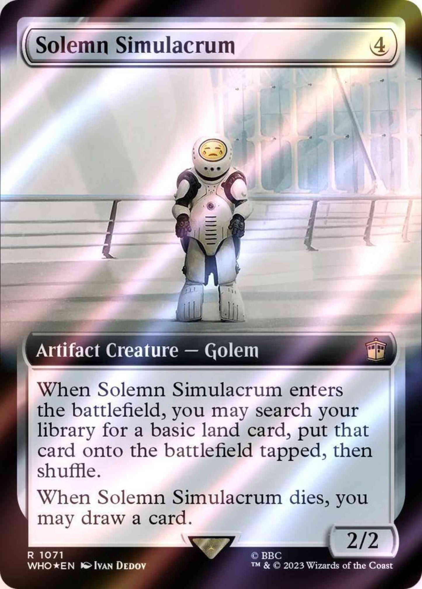 Solemn Simulacrum [1071] [Extended Art] [Universes Beyond: Doctor Who] [Surge Foil]