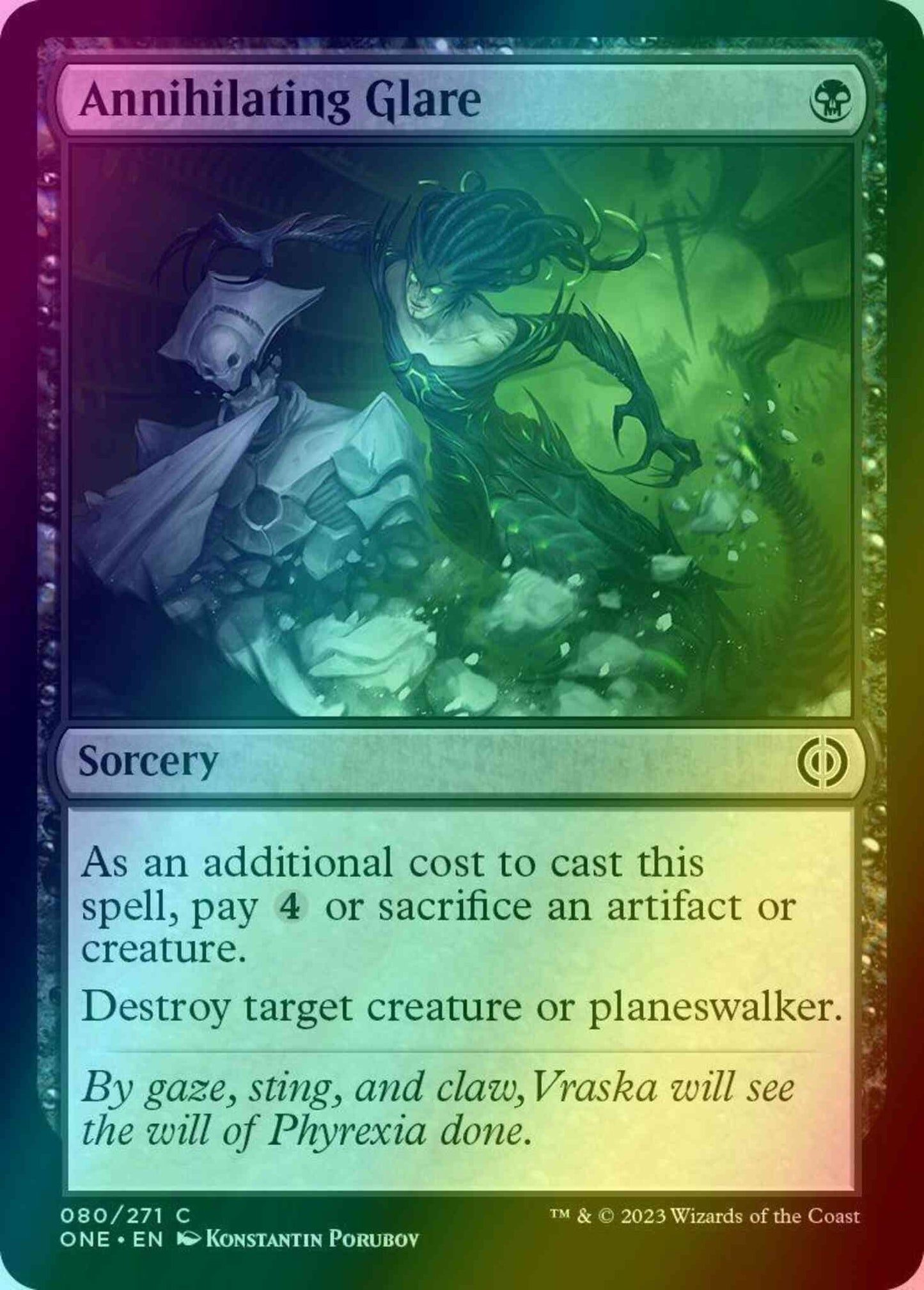 Annihilating Glare [80] [Phyrexia: All Will Be One] [Foil]