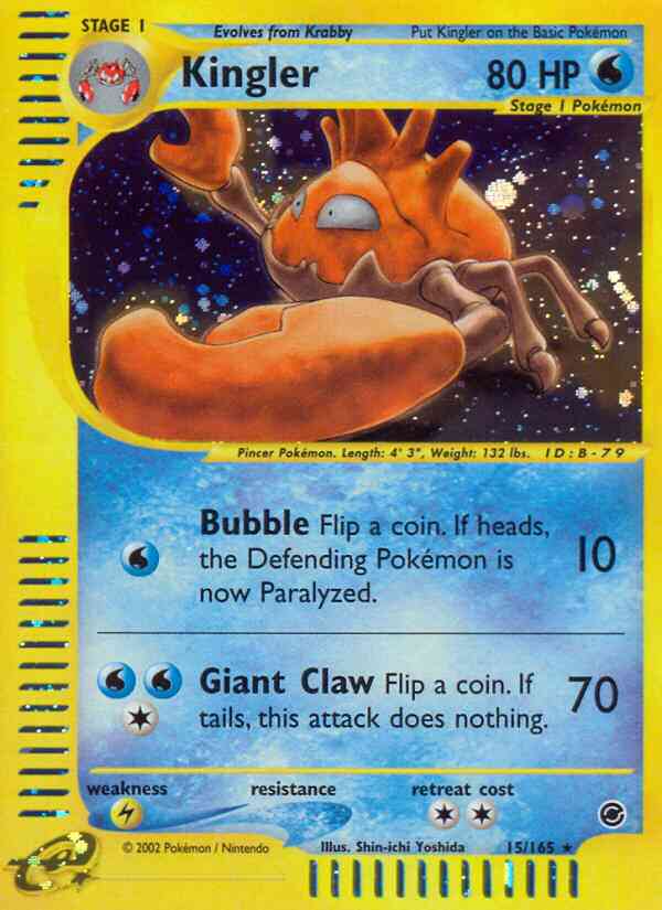 Kingler - 15/165 - Rare [ecard1-15] [Holo]