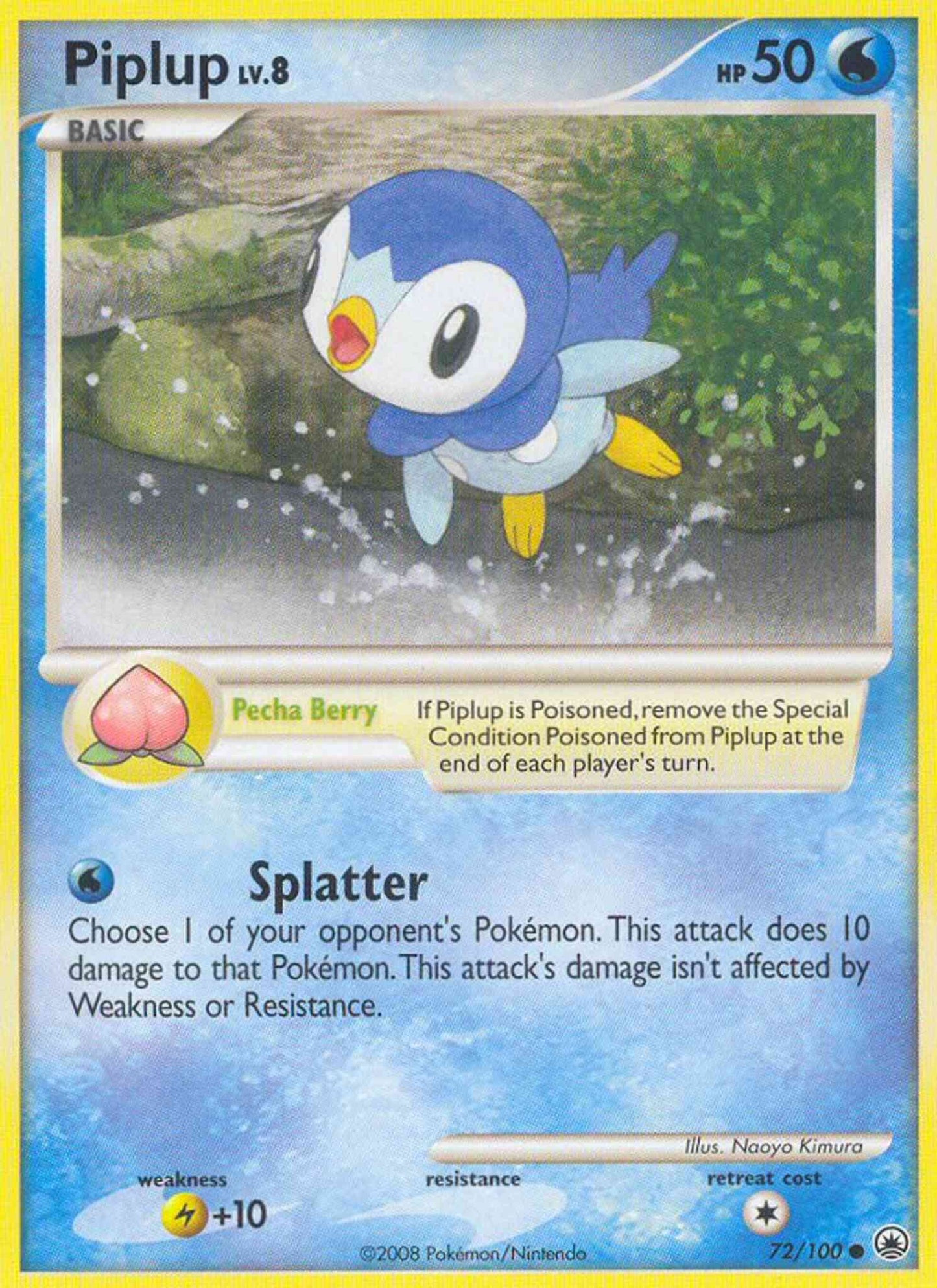 Piplup - 72/100 - Common [dp5-72] [Non-Holo]