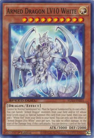 Armed Dragon LV10 White - SGX4-ENE01 - Common - 1st Edition