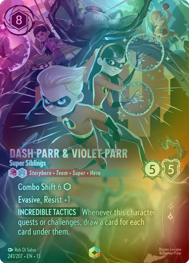 Dash Parr & Violet Parr - Super Siblings (Enchanted) - 241/204 [Attack of the Vine!] [Holofoil]