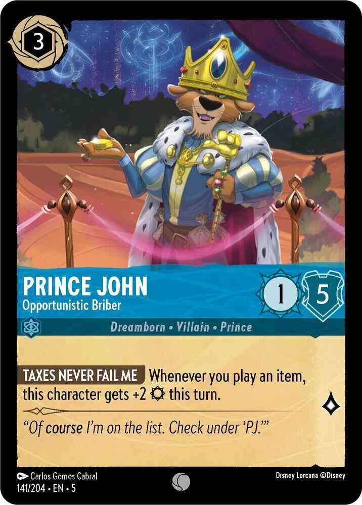 Prince John - Opportunistic Briber - 141/204 [Shimmering Skies] [Non-Foil]