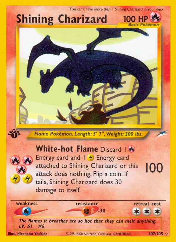 Shining Charizard - 107/105 - Rare Holo - 1st Edition [neo4-107] [Holo]