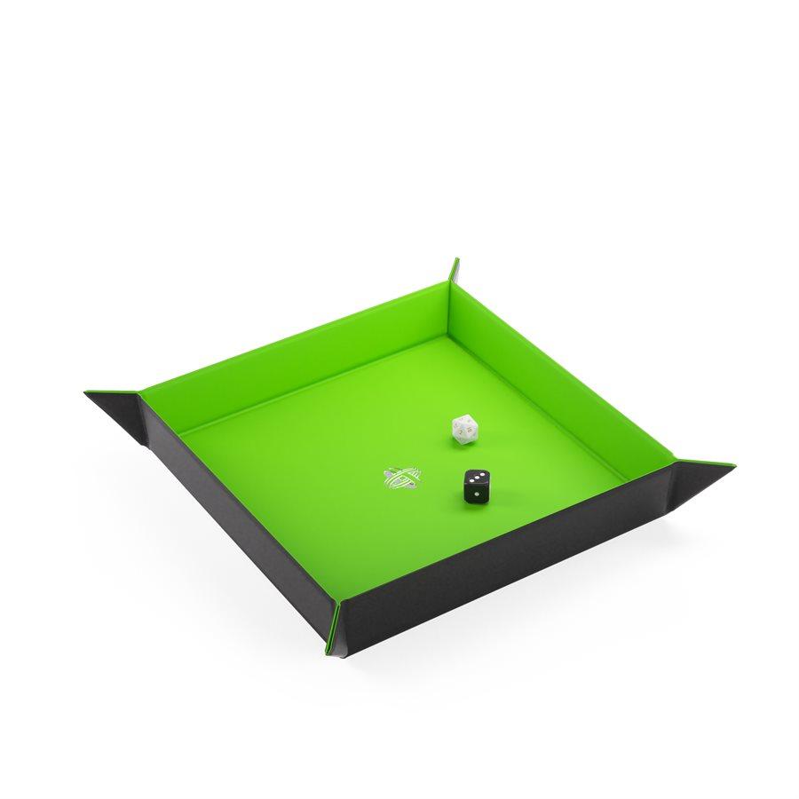 Magnetic Dice Tray - Square - Black & Green