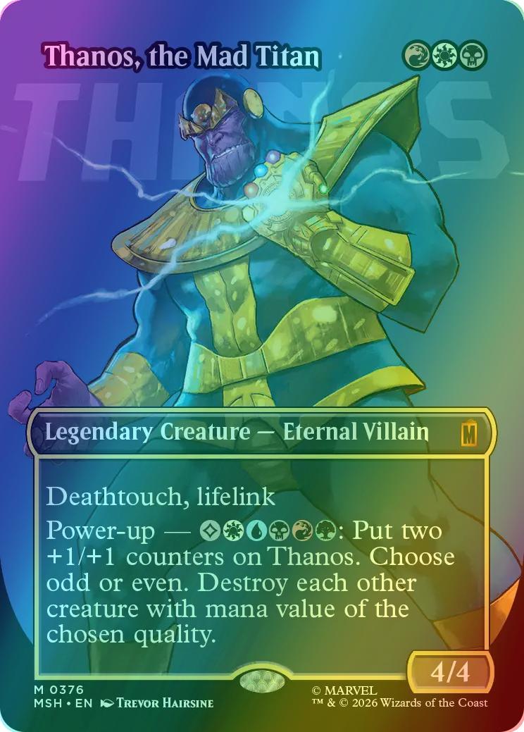 Thanos, the Mad Titan [376] [Borderless] [Logo] [Marvel Super Heroes] [Foil]