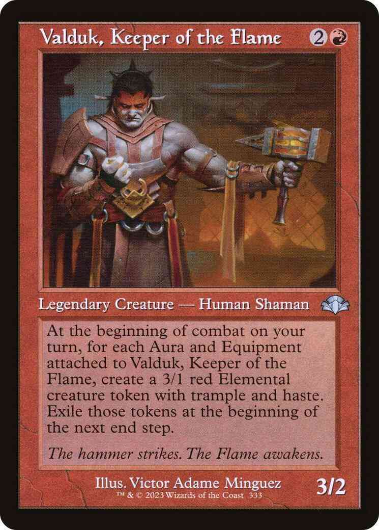 Valduk, Keeper of the Flame [333] [Retro Frame] [Dominaria Remastered] [Non-Foil]