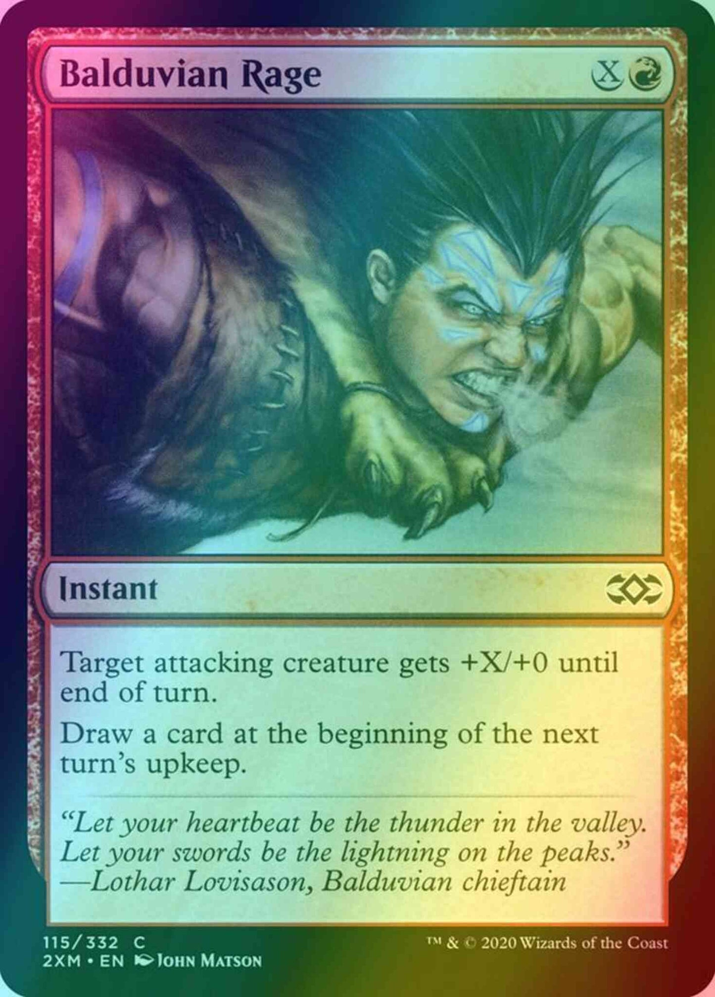 Balduvian Rage [115] [Double Masters] [Foil]