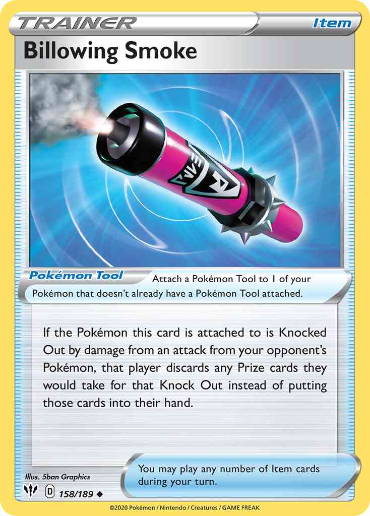 Billowing Smoke - 158/189 - Uncommon [swsh3-158] [Non-Holo]