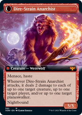 Volatile Arsonist // Dire-Strain Anarchist [382] [Extended Art] [Innistrad: Crimson Vow] [Non-Foil]