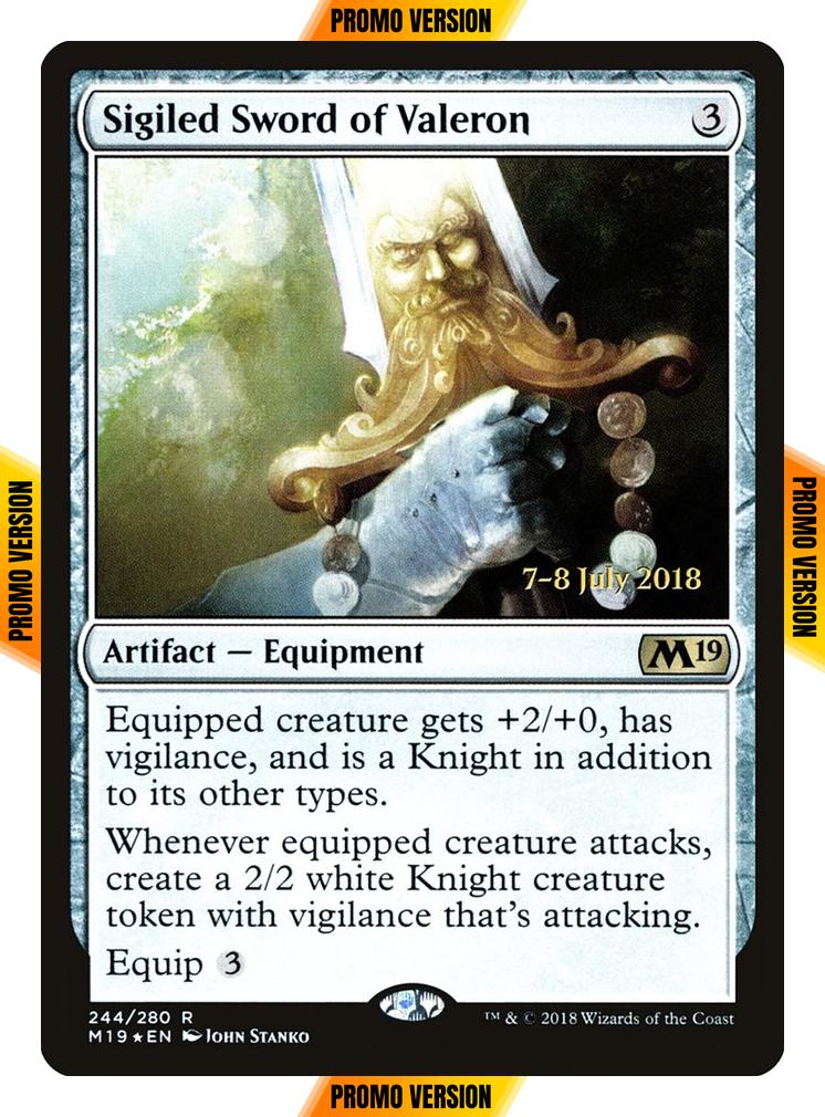 Sigiled Sword of Valeron [244s] [Core Set 2019 Promos] [Foil]