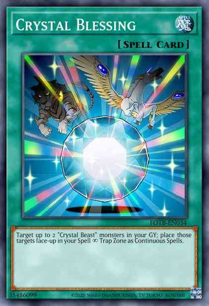 Crystal Blessing - LCGX-EN165 - Rare - 1st Edition