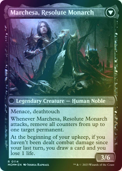 Invasion of Fiora // Marchesa, Resolute Monarch [114s] [Prerelease] [March of the Machine: Promos] [Foil]