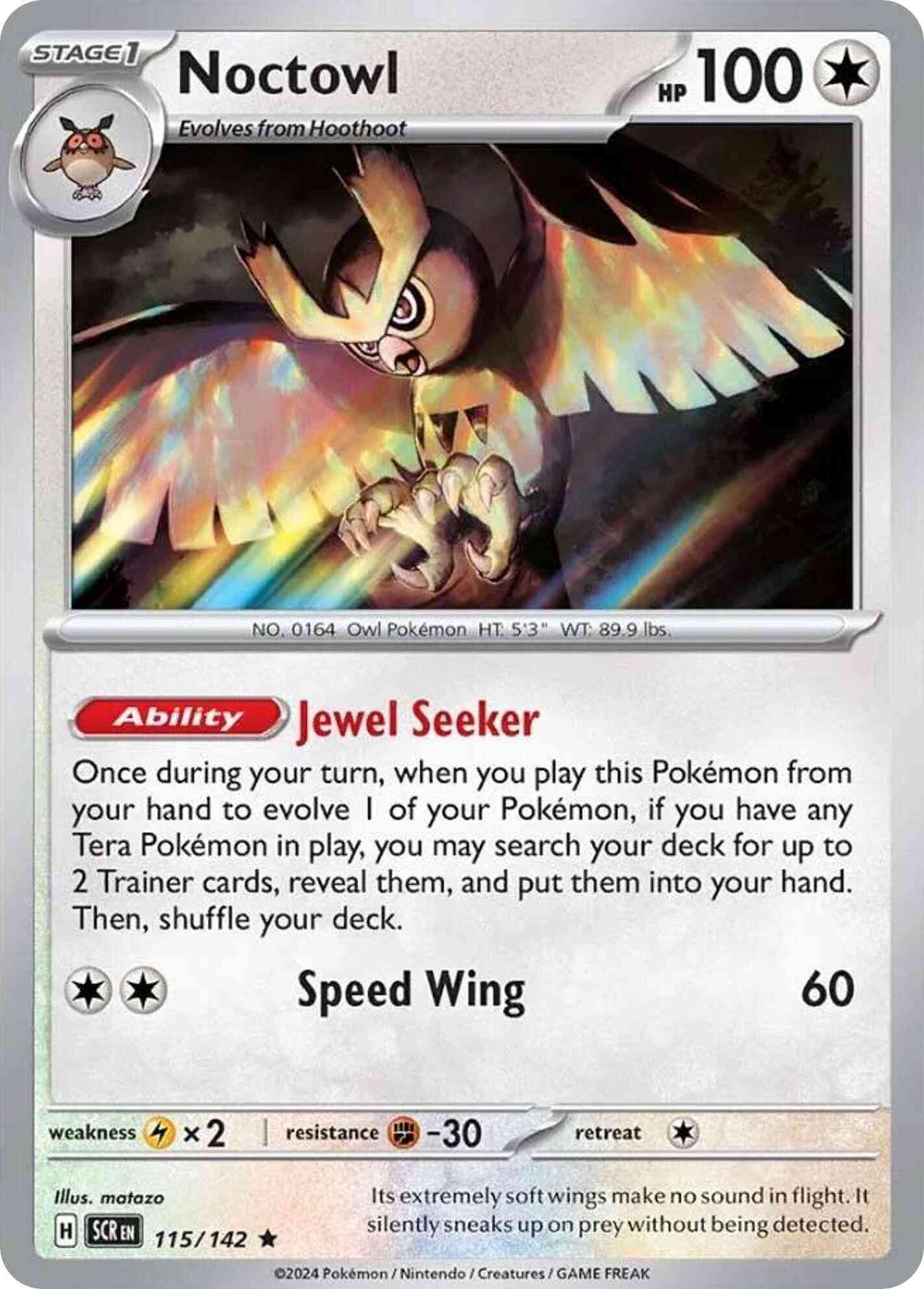 Noctowl - 115/142 - Rare [sv07-115] [Holo]
